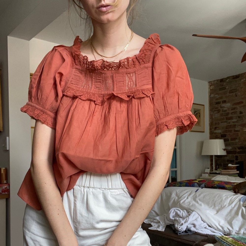 DOEN XS Frances top lace blouse